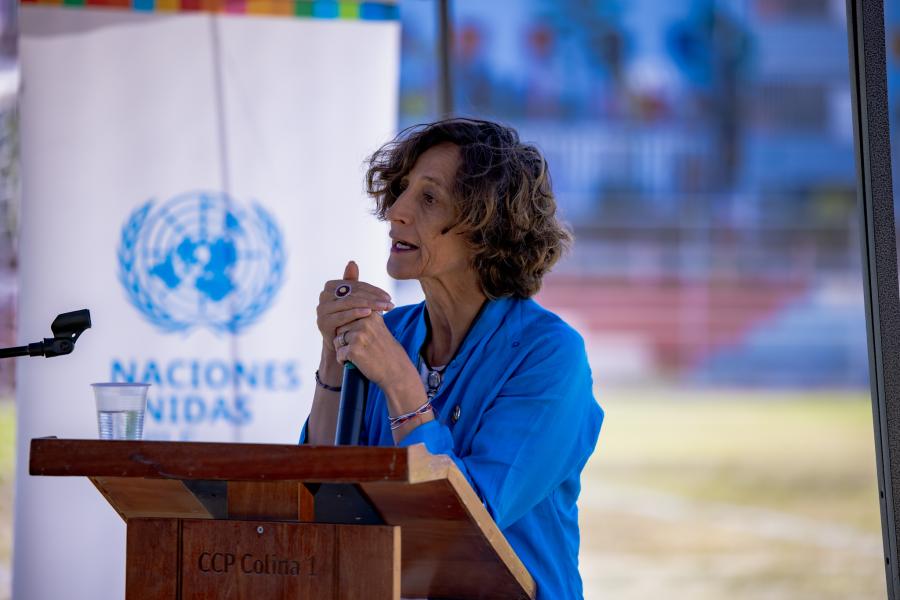 Coordinadora Residente durante el discurso