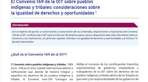 El Convenio 169 de la OIT sobre pueblos indígenas y tribales: consideraciones sobre la igualdad de derechos y oportunidades